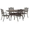 vidaXL Garden Dining Set 5 pcs Bronze Aluminium