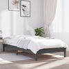 vidaXL Bed Frame without Mattress Grey 90x200 cm Solid Wood