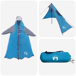 vidaXL 2-in-1 Rain Poncho with Hood 262 x 126 x 130 cm Blue