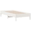 vidaXL Bed Frame without Mattress White 90x190 cm Single Solid Wood Pine