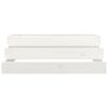 vidaXL Planter White 80x80x27 cm Solid Wood Pine