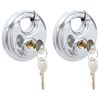 vidaXL Discus Locks with Keys 2 pcs Silver 8 x 2.8 x 8 cm