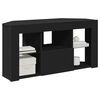 vidaXL Corner LED TV Cabinet Black 100 x 40 x 50 cm Engineered Wood