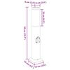 vidaXL Bollard Light with Outlet 50 cm Stainless Steel IP44