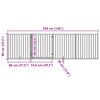 vidaXL Dog Gate with Door Foldable 4 Panels White 320 cm Poplar Wood