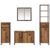 vidaXL Bathroom Furniture Set with Drawer Old Wood Engineered Wood