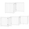 vidaXL Dog Gate with Door Foldable 15 Panels White 750 cm Poplar Wood
