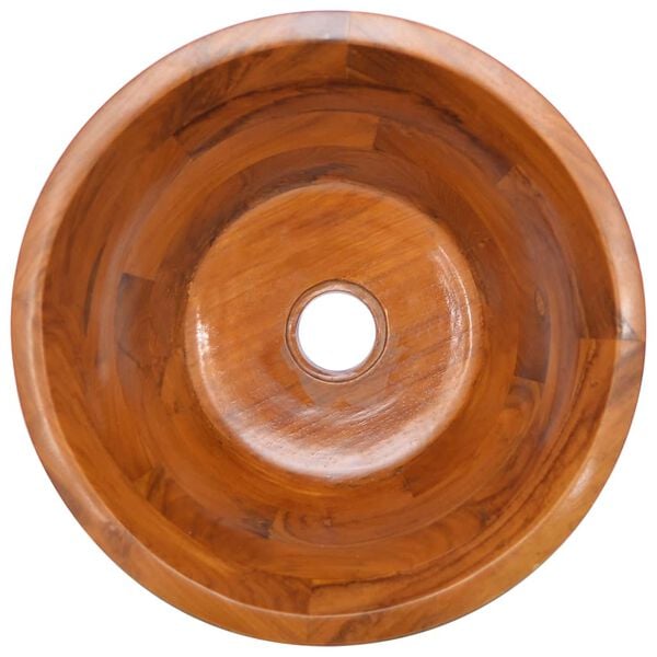 vidaXL Basin Solid Teak Wood &Phi;40x20 cm