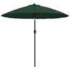 vidaXL Garden Parasol with Aluminium Pole 270 cm Green
