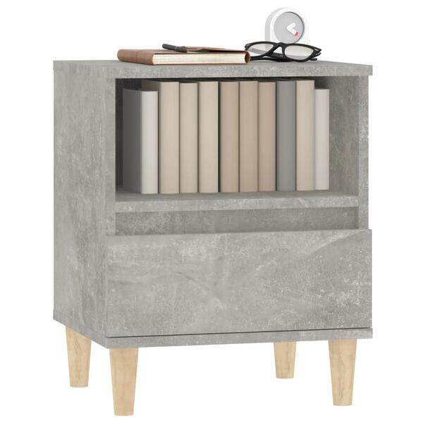vidaXL Bedside Cabinet Concrete Grey 40x35x50 cm