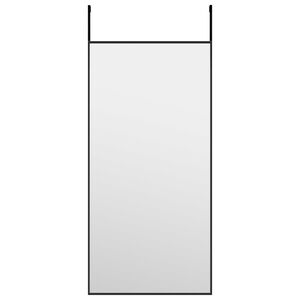 vidaXL Door Mirror | Black | Aluminium, Glass | 30 x 60 cm | Wall Mount