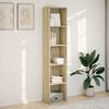 vidaXL Bookcase Sonoma Oak 40x30x189 cm Engineered Wood