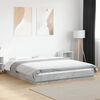 vidaXL Bed Frame with LED Lights without Mattress Concrete Grey 150x200cm