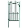 vidaXL Fence Gate Emmen with Spikes Steel 104x134.5 cm Green