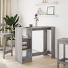 vidaXL Bar Table with Shelf Grey Sonoma 124x46x103.5 cm Engineered Wood