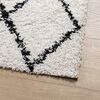 vidaXL Shaggy Rug PAMPLONA High Pile Modern Cream and Black 200x280 cm