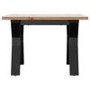 vidaXL Coffee Table Y-Frame 50x50x35 cm Solid Wood Pine and Steel