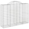 vidaXL Arched Gabion Baskets 14 pcs 200x50x140/160 cm Galvanised Iron