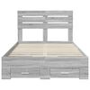 vidaXL Bed Frame with Drawer with Headboard Manual Engineered Wood