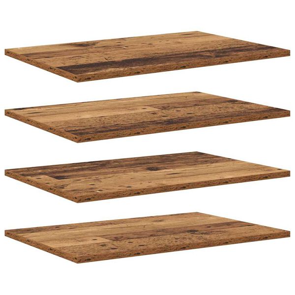 vidaXL Bookshelf Board 4 pcs Brown 60 x 40 x 1.5 cm Engineered Wood