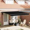 vidaXL Retractable Awning Black 400 x 350 cm Polyester and Steel