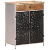 vidaXL Sideboard 60x35x75 cm Rough Mango Wood & Iron