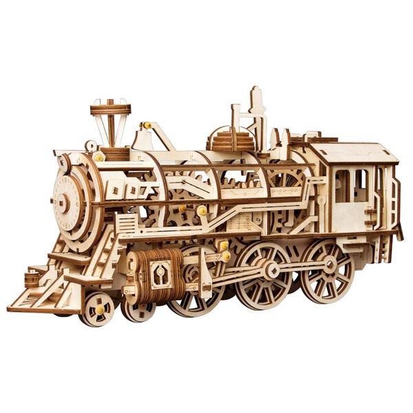 Robotime Mechanical Wooden Train Locomotive