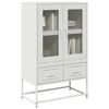 vidaXL Highboard White 68x39x111.5 cm Steel