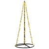 vidaXL LED Christmas Tree 165 cm 540 LEDs Warm White Steel Black