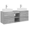 vidaXL Bathroom Cabinet Set 3 pcs Grey Sonoma 49.5 x 41 x 62.5 cm