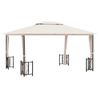 vidaXL Gazebo with Sidewalls&Double Roofs 3x4 m Cream