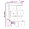 vidaXL Chest of Drawers 55x30x90 cm Solid Wood Teak
