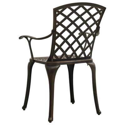 vidaXL Garden Chairs 4 pcs Cast Aluminium Bronze