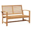 vidaXL Garden Sofa Set 3 pcs Natural Solid Teak Wood