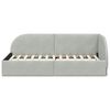 vidaXL Corner Bed Frame Light Grey 90 cm x 190 cm Velvet