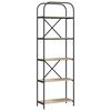 vidaXL Bookshelf 5-Tier 60 x 30 x 183 cm Engineered wood Sonoma Oak