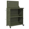 vidaXL Tool Trolley Olive Green 65 x 35 x 111 cm Cold-rolled Steel