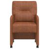vidaXL Dining Chairs with Wheels 2 pcs Brown 57 x 67 x 95 cm