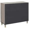 vidaXL Sideboard Grey and Gold 90 x 33 x 75 cm Solid Mango Wood