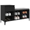 vidaXL Shoe Cabinet Black oak 102 x 36 x 60 cm Engineered wood