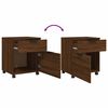 vidaXL Mobile File Cabinet with Wheels Brown Oak 45x38x54 cm Engineered Wood