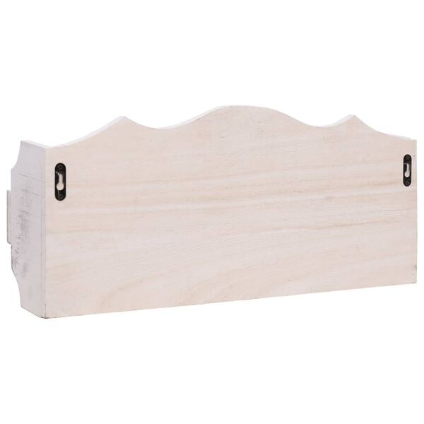 vidaXL Wall Mounted Coat Rack White 50x10x23 cm Wood