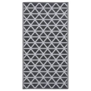 vidaXL Outdoor Carpet | Black | Polypropylene (PP) | 190x290 cm | Pattern