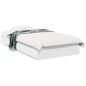 vidaXL Bed Frame with Drawers without Mattress White 90x200 cm