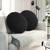 vidaXL Seat Cushions 2 pcs Black Ø80 x 29 cm Velvet