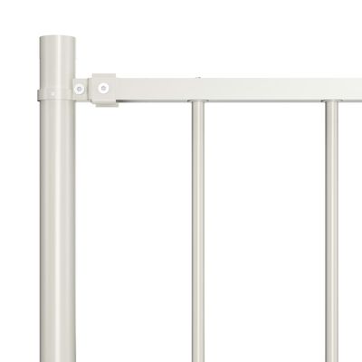 vidaXL Fence Panel with Posts Powder-coated Steel 1.7x1.25 m White