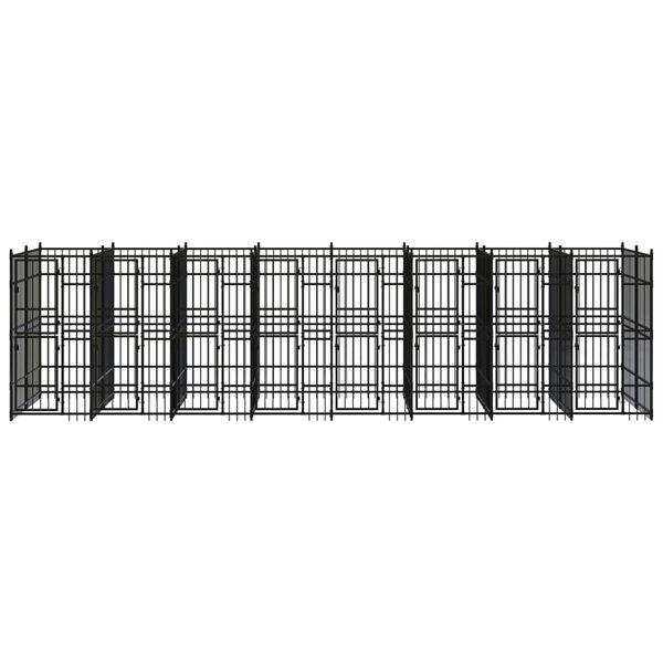 vidaXL Outdoor Dog Kennel Steel 14.75 m&sup2;