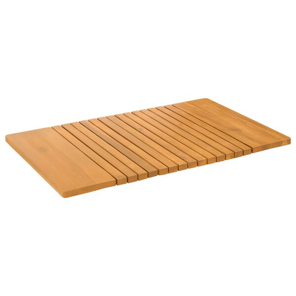 vidaXL Bath Mat Plain Brown 81 x 50 cm Wood