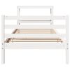 vidaXL Bed Frame without Mattress White 90x200 cm Solid Wood Pine