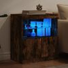 vidaXL Sideboard with LED Lights Smoked Oak 60x37x67 cm